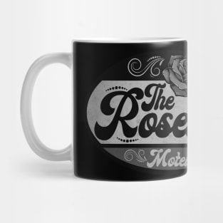Vintage Rosebud Sign BW Mug